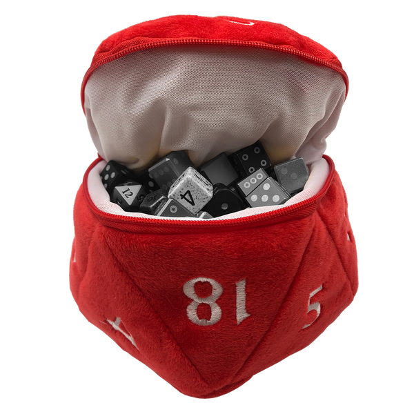 Bolsa para dados D20 Plush  - Roja