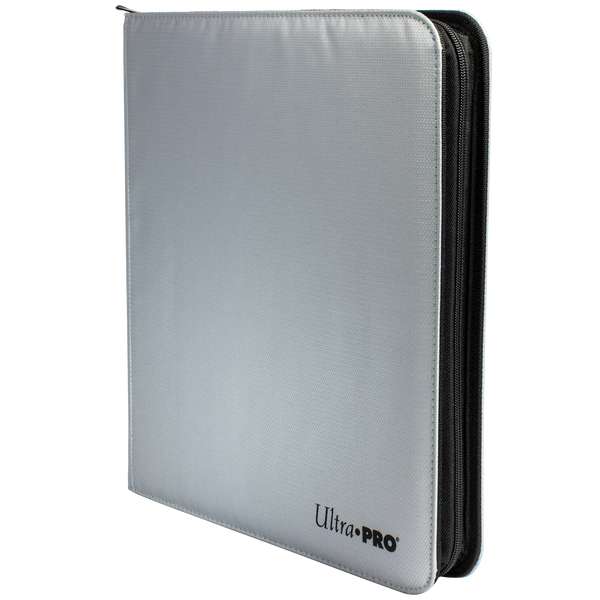 Ultra PRO 12-Pocket Zippered PRO-Binder: Silver Made With Fire Resistant Materials