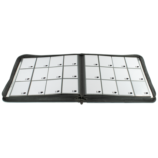 Ultra PRO 12-Pocket Zippered PRO-Binder: Silver Made With Fire Resistant Materials