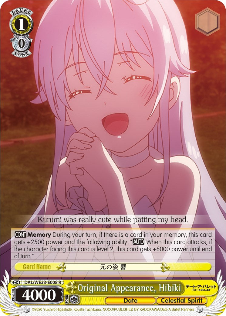Original Appearance, Hibiki (DAL/WE33-E008 R) (Parallel Foil) [Date A Bullet]