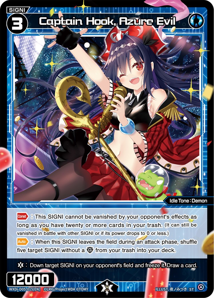 Captain Hook, Azure Evil (WXDi-D05-015) [Diva Debut Deck D05: Bang Tamago Nova]